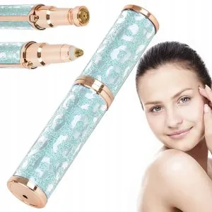 [ "Brezžični aku. ženski epilator za obraz in prirezovalnik obrvi LED za gladko kožo" ]