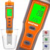 PH tester kakovosti vode 4v1 z LCD zaslonom in termometrom