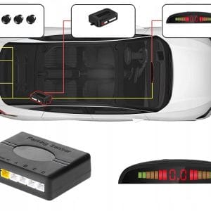 Univerzalni komplet 4x parkirnih zvočnih senzorjev LCD 12V 17 Univerzalni komplet 4x parkirnih zvočnih senzorjev LCD 12V