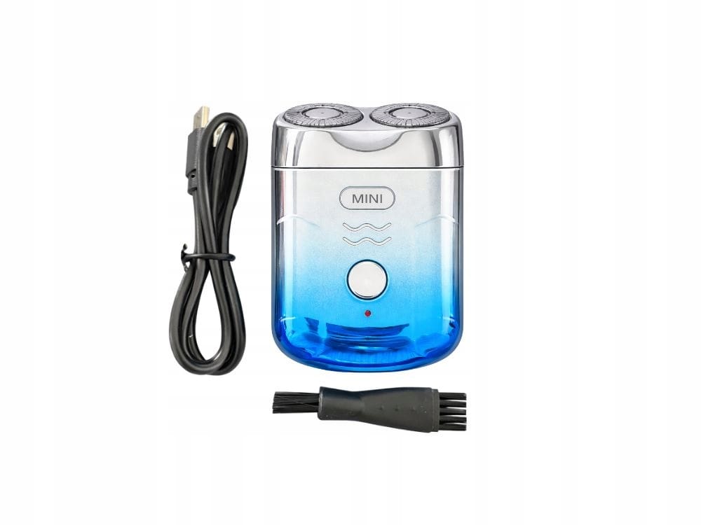 Moški aku. mini električni brivnik 2 glave za obraz in brado USB 14 Moški aku. mini električni brivnik 2 glave za obraz in brado USB - slika 12