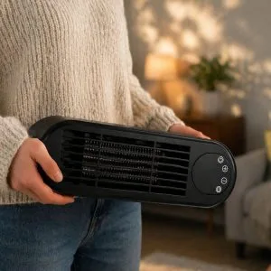 Električni grelec z LCD zaslonom na dotik, termostatom in daljincem