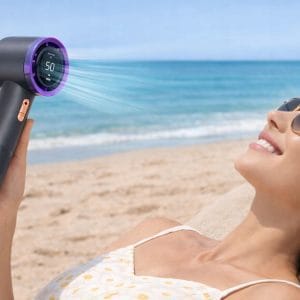 Prenosni aku. ročni ventilator LCD USB črn 21 Prenosni aku. ročni ventilator LCD USB črn