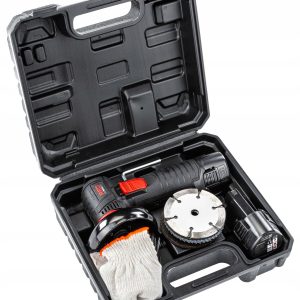 Komplet 76mm akumulatorski brezkrtačni kotni brusilnik 12V 2x2Ah 37 Komplet 76mm akumulatorski kotni brusilnik z baterijama in polnilcem
