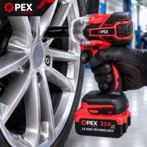 XXL komplet 4v1 21V aku. brezkrtačni vijačnik udarni ključ brusilnik vrtalnik 2x3Ah kovček 25 Cordless impact wrench, grinder, drill, screwdriver set in case