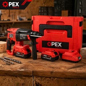 Komplet 2J 21V aku. brezkrtačni udarni vrtalnik 2x3Ah SDS plus kovček 21 Cordless SDS plus rotary hammer drill, two batteries, case