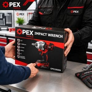Cordless impact wrench, 350Nm, 21V, 1/2″, 2x3Ah, LED, case