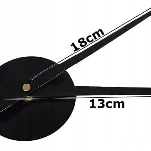 Large black 3D self-adhesive modern wall clock, EVA foam