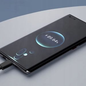 Komplet adapterjev 5v1 USB-C mikro USB Lightning za mobilne telefone 13 Komplet petih črnih adapterjev in polnilnih kablov v okrogli škatlici