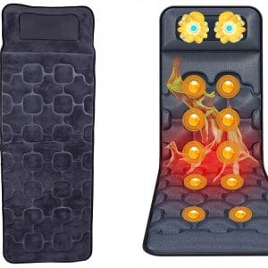 Siva masažna podloga za celo telo z žičnim ročnim upravljalnikom