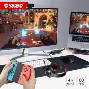 Srebrna zunanja USB kartica za zajem HDMI video signala