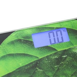 Digitalna steklena osebna tehtnica do 150kg LCD narava 21 Digitalna steklena osebna tehtnica z motivom narave in LCD zaslonom