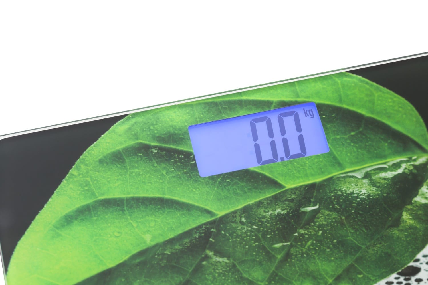 Digitalna steklena osebna tehtnica do 150kg LCD narava 8 Digitalna steklena osebna tehtnica z motivom narave in LCD zaslonom