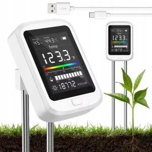 Pametni 6-u-1 pH mjerač tla na baterije s LCD zaslonom u boji tijekom mjerenja tla
