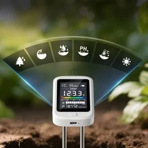 Pametni pH mjerač tla s LCD zaslonom u boji za ugradnju u zemlju