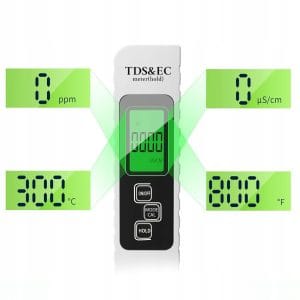 Beli digitalni TDS tester kakovosti vode z LCD zaslonom