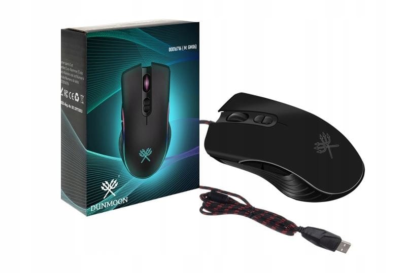 Žična optična USB igralna miška do 7200DPI LED RGB 7 gumbov 8 Črna žična igralna miška z RGB osvetlitvijo in sedmimi gumbi