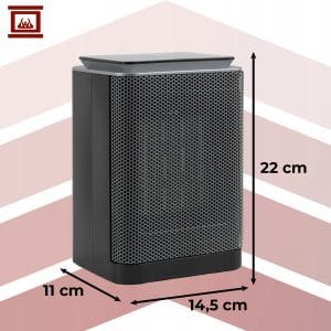 Sodobni beli keramični ventilatorski grelnik z LCD zaslonom na dotik