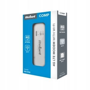 Mobilni 4G USB WiFi ruter u crnoj boji sa SIM karticom